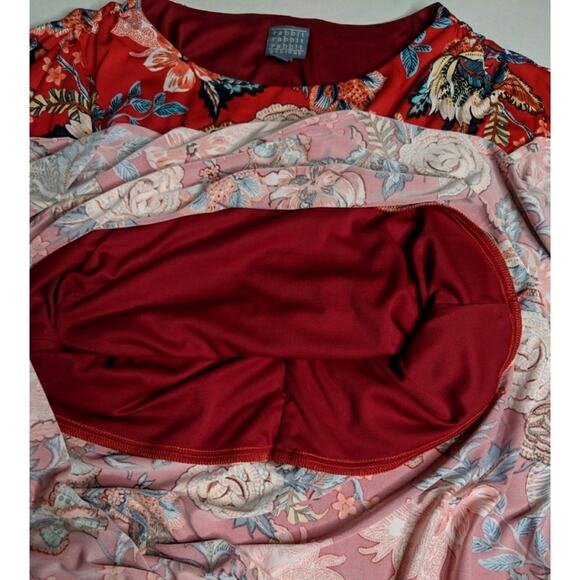 Rabbit Rabbit Rabbit Floral Dress Short Sleeve Boatneck 16 New - Picture 7 of 8